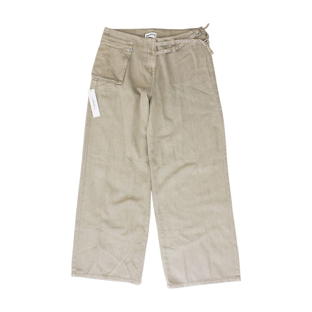 Brown Solid Cargo Pants