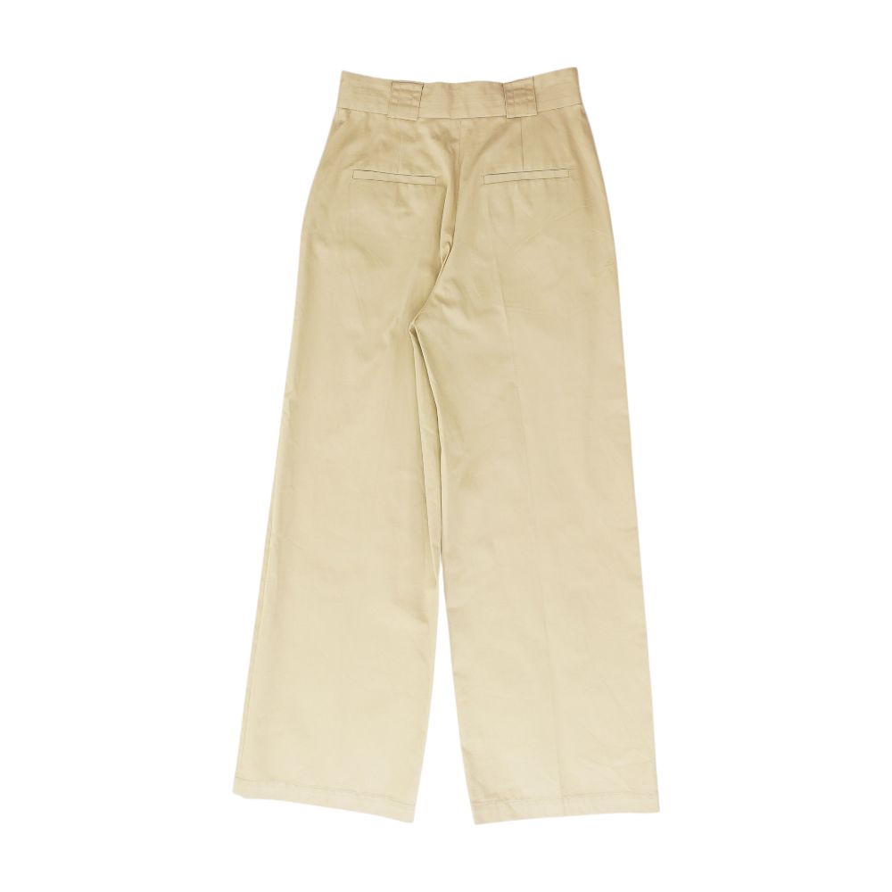Khaki Solid Dress Pants