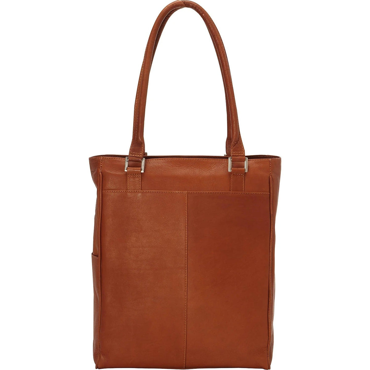Piel Leather Vertical Laptop Leather Tote Bag