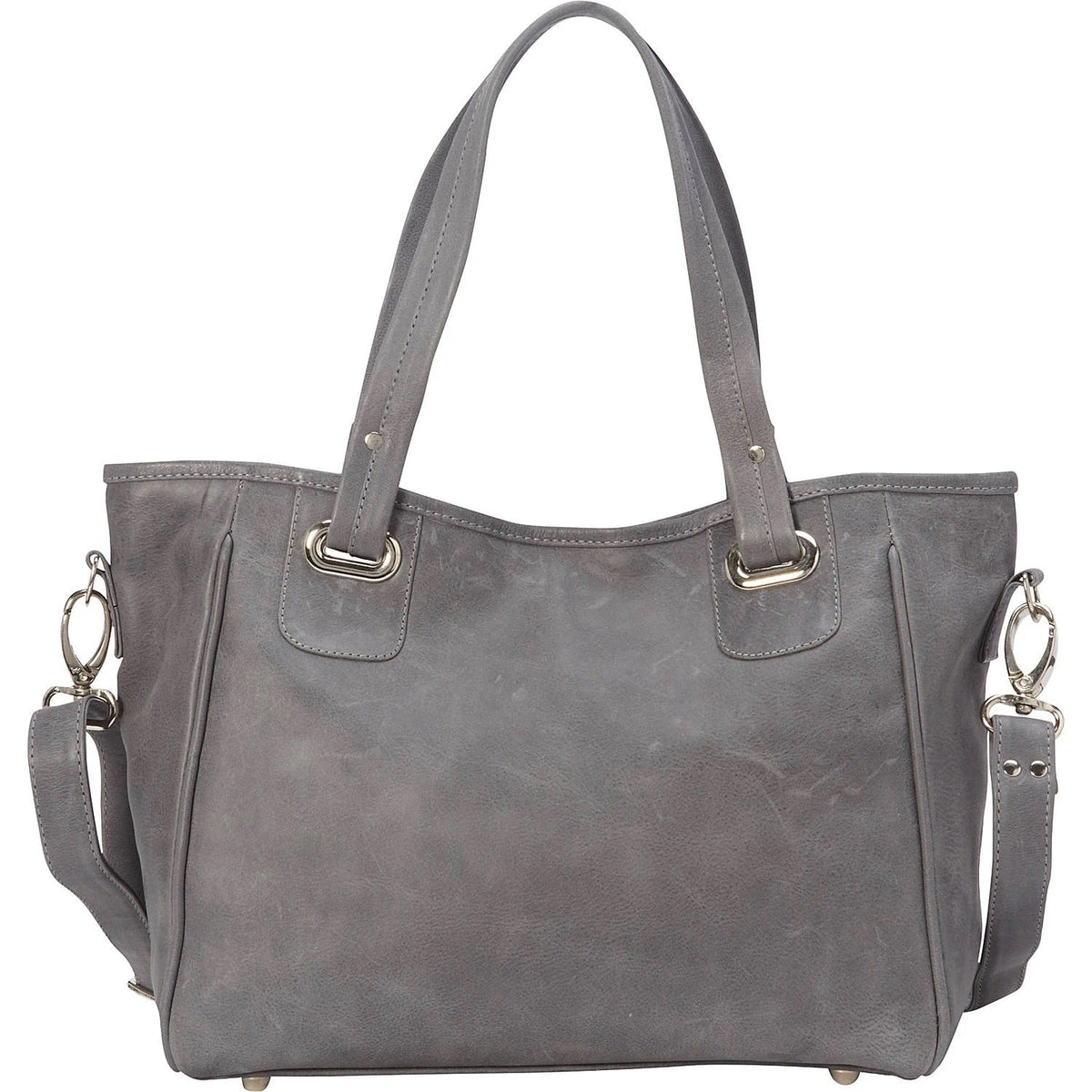 Piel Leather Open Tote/ Cross Body Bag