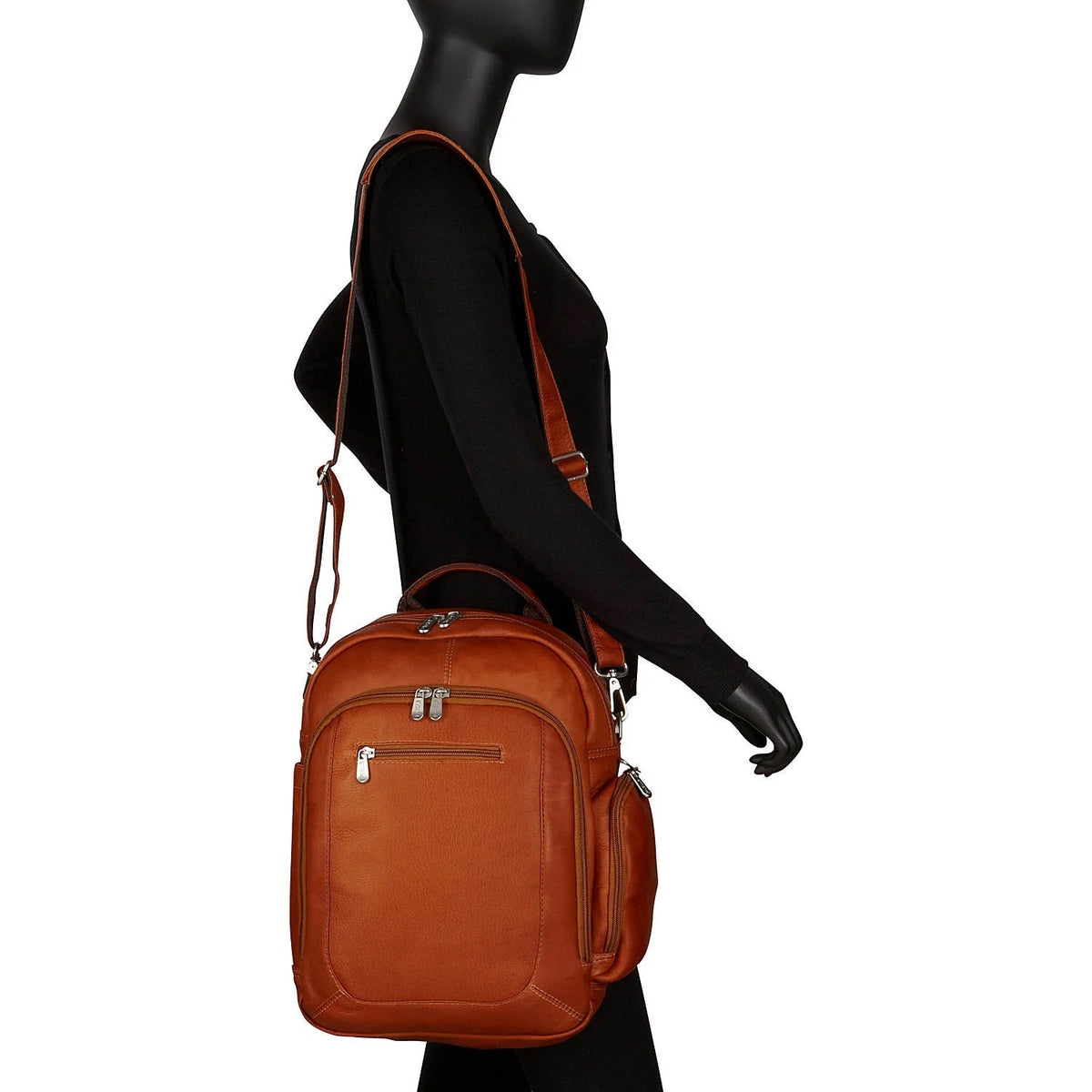 Piel Leather Laptop Backpack/Shoulder Bag