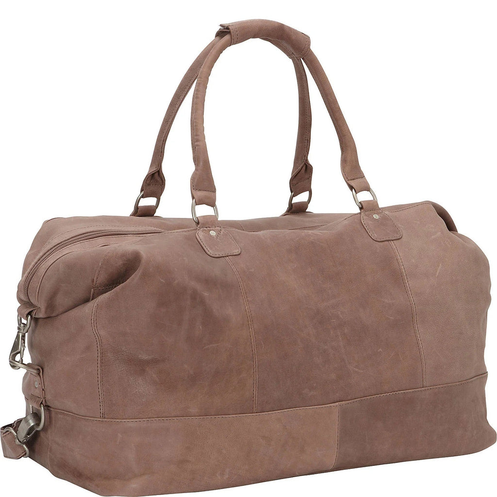 Piel Leather Large Classic Satchel Carry On Duffle Bag