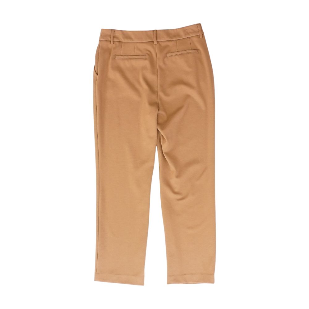 Brown Solid Dress Pants
