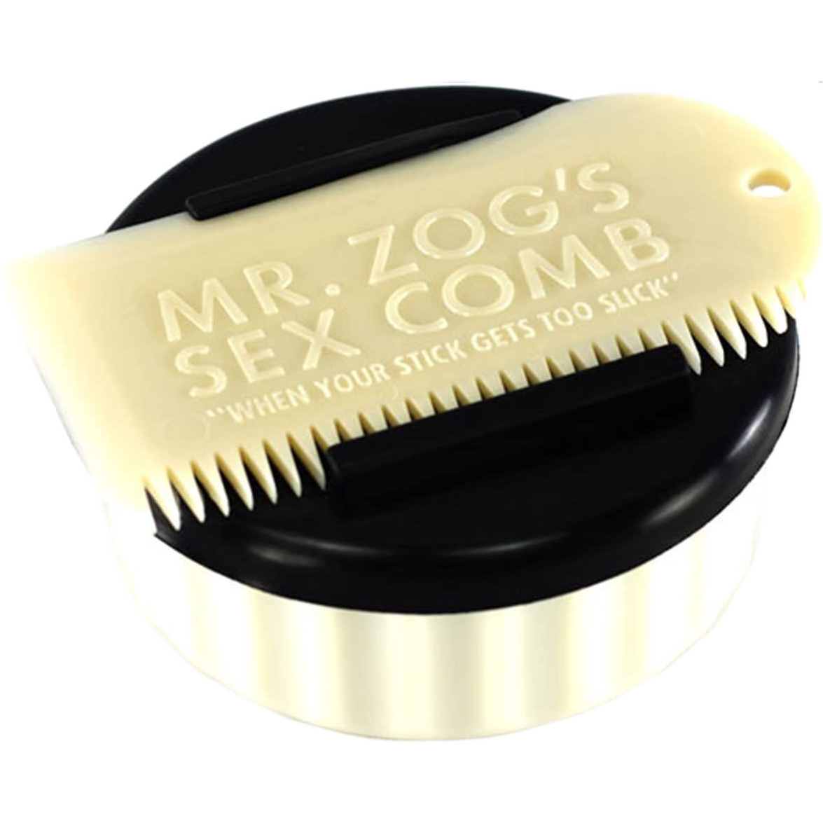 Wax Container with Comb - White