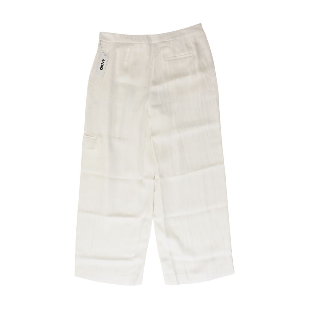 White Solid Dress Pants