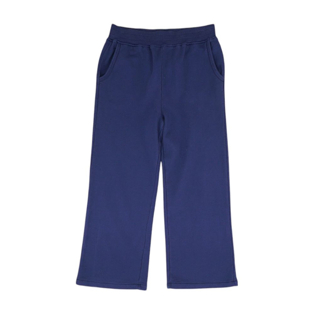 Navy Solid Sweatpants Pants