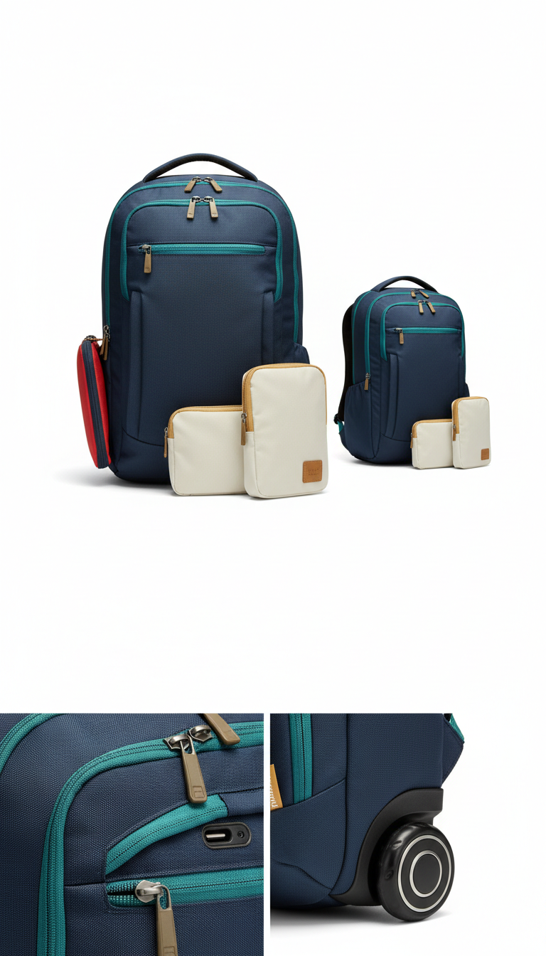 Modular tech-friendly travel backpack